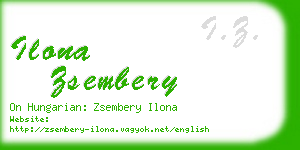 ilona zsembery business card